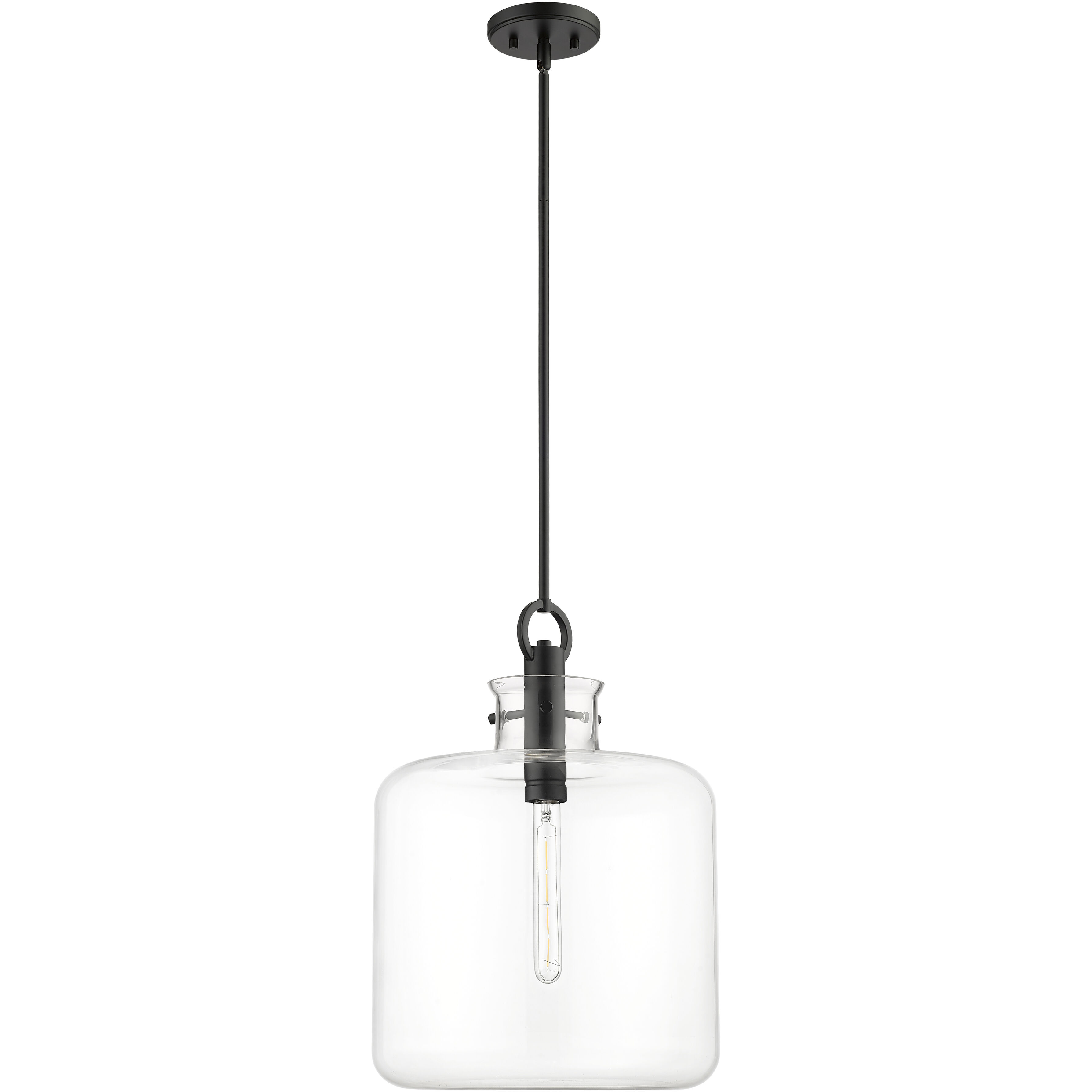 Hayloft 1 Light 14.2 inch Matte Black Pendant Ceiling Light